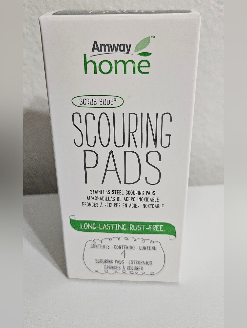 Amway Home Scouring Pads - Stainless Steel, White and Green